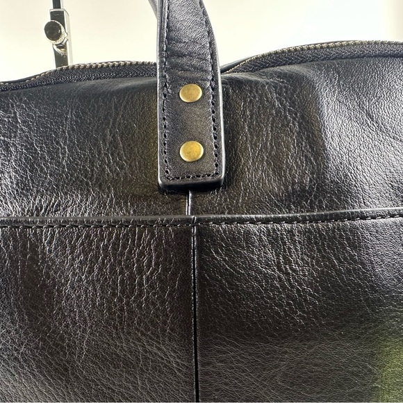 NEW Men’s Fossill HaskellBlack Leather Men's Briefcase/Laptop Bag - Picture 10 of 16